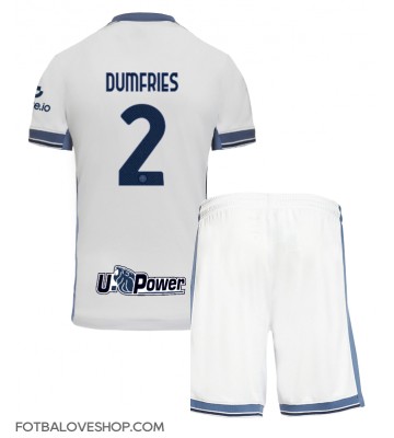 Inter Milan Denzel Dumfries #2 Dětské Venkovní Dres 2024-25 Krátký Rukáv (+ trenýrky)